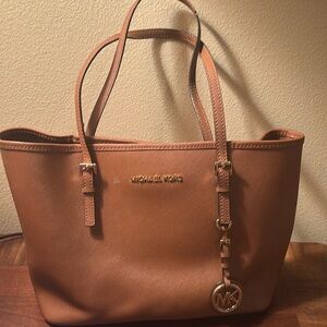 Michael Kors Brown Leather Shoulder Bag